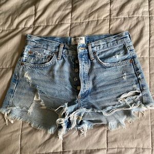 Agolde “Parker” denim shorts